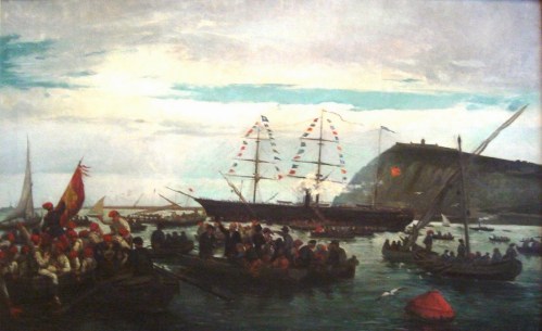 Embarque voluntarios catalanes - Ramon Padró i Pijoan