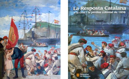 La manipulació nacionalista retalla de forma conscient la bandera espanyola.