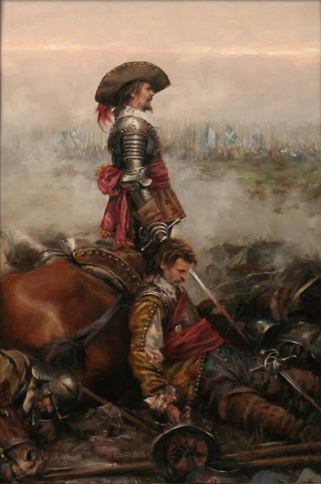 alfc3a9rez-de-los-tercios-espac3b1oles-siglo-xvii-oleo-de-augusto-ferrer-dalmau