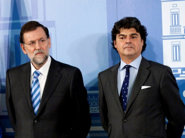 JORGE MORAGAS CON MARIANO RAJOY EL DIA DE SU JURA COMO SECRETARIO DE ESTADO